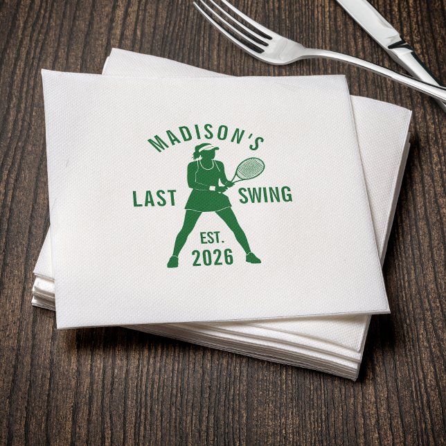 Tennis Last Swing Before the Ring Bachelorette Serviette (Von Creator hochgeladen)