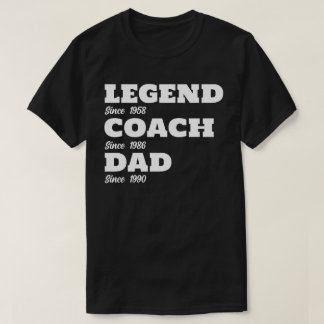 Tennis Legend Coach Vater - Custom Dates T - Shirt
