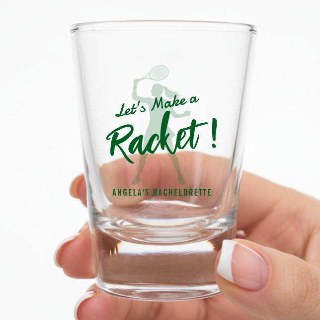 Tennis Let's Make a Racket Junggesellinnen-Abschie Schnapsglas (Von Creator hochgeladen)