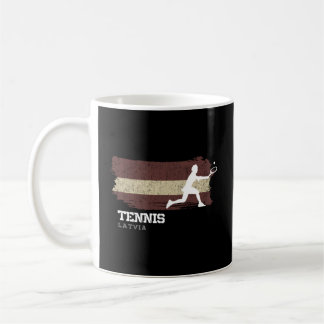 Tennis Lettland Flag Tennis Player Tennis Kaffeetasse