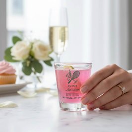 Tennis letzter Schwung vor dem Ring Junggesellinne Schnapsglas