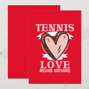 Tennis-Liebe bedeutet nichts für den Valentinstag Feiertagskarte