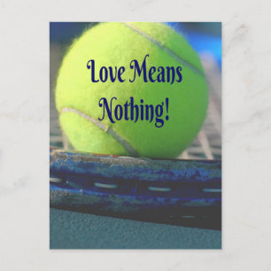 Tennis Liebe bedeutet nichts! Motivierend Funny Postkarte