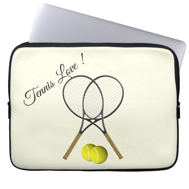 Tennis Liebe Doubles Laptopschutzhülle (Vorderseite)