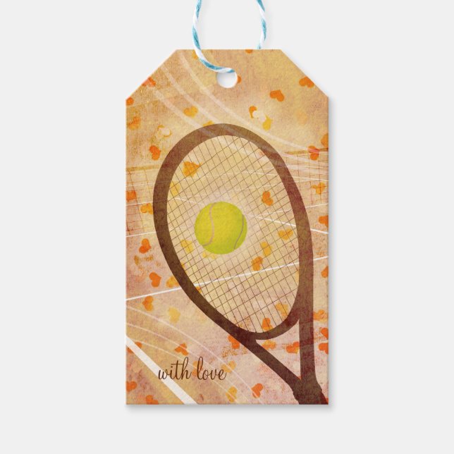 Tennis-Liebe Geschenkanhänger (Vorderseite)