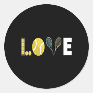 Tennis Liebe I Tennis Racket Tennis Ball Tennis Pl Runder Aufkleber
