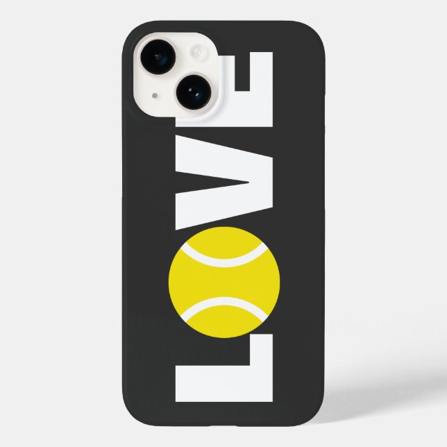 Tennis Liebe iPhone 14 Gehäuse mit Balldesign Case-Mate iPhone Hülle (Rückseite)