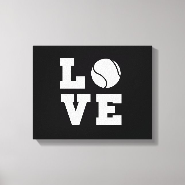 Tennis-Liebe Leinwanddruck (Vorderseite)