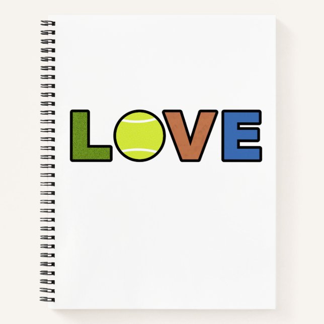Tennis Liebe Notizbuch (Vorderseite)