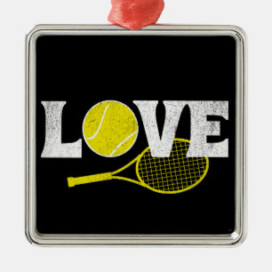 Tennis-Liebe Ornament Aus Metall