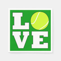 Tennis LIEBE Party oder Banquet Cocktail Napkins