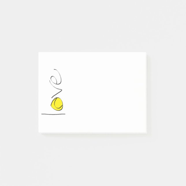 Tennis-Liebe-Post-It Post-it Klebezettel (Vorderseite)