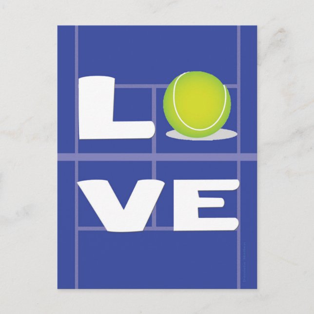 Tennis-LIEBE Postkarte (Vorderseite)