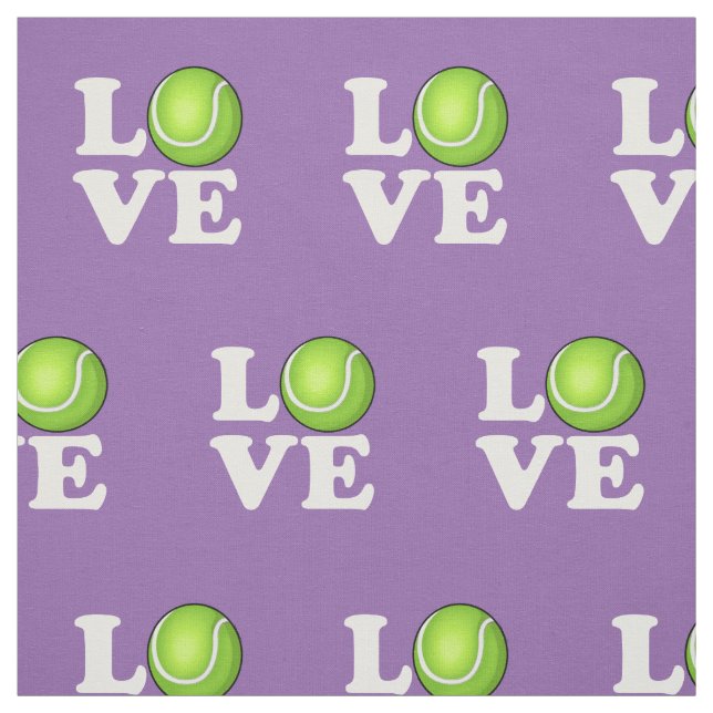 Tennis-Liebe-Tennis-Fan-Flieder-Farbe Stoff (Muster)