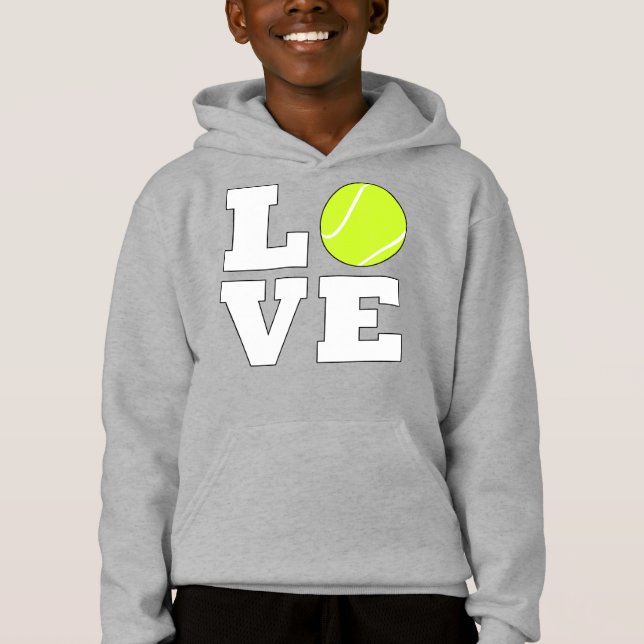 Tennis LIEBE Tennis Player Sport Hoodie (Vorderseite)