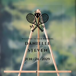 Tennis Liebe Willkommen Acrylschild