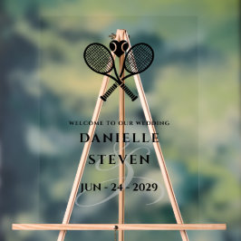 Tennis Liebe Willkommen Acrylschild