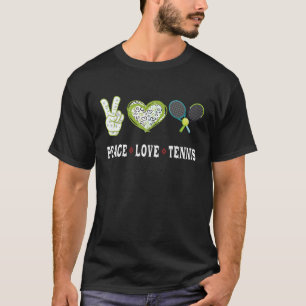 Tennis-Liebhaber Spieler Fans von Peace Liebe Tenn T-Shirt