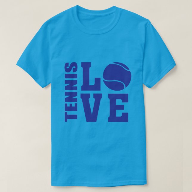 Tennis-Liebhaber, Tennis-LIEBE, Tennis-T - Shirt (Design vorne)