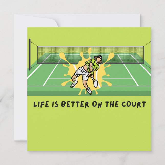 Tennis Life is Better on Court Karte (Vorderseite)