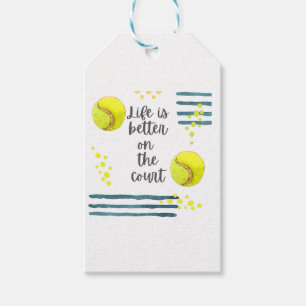 Tennis Life ist besser auf dem Platz Aquarell Geschenkanhänger