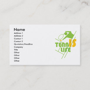 TENNIS_LIFE VISITENKARTE