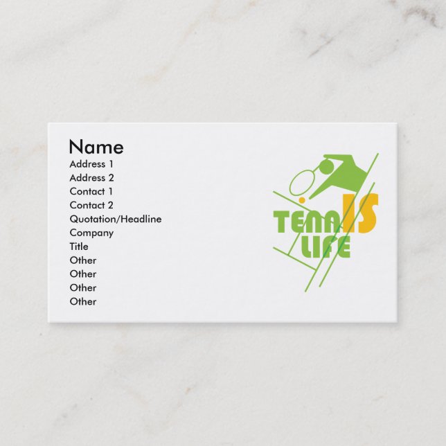 TENNIS_LIFE VISITENKARTE (Vorderseite)