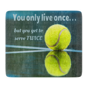 Tennis live einmal zweimal, Tennis Ball, Court Schneidebrett