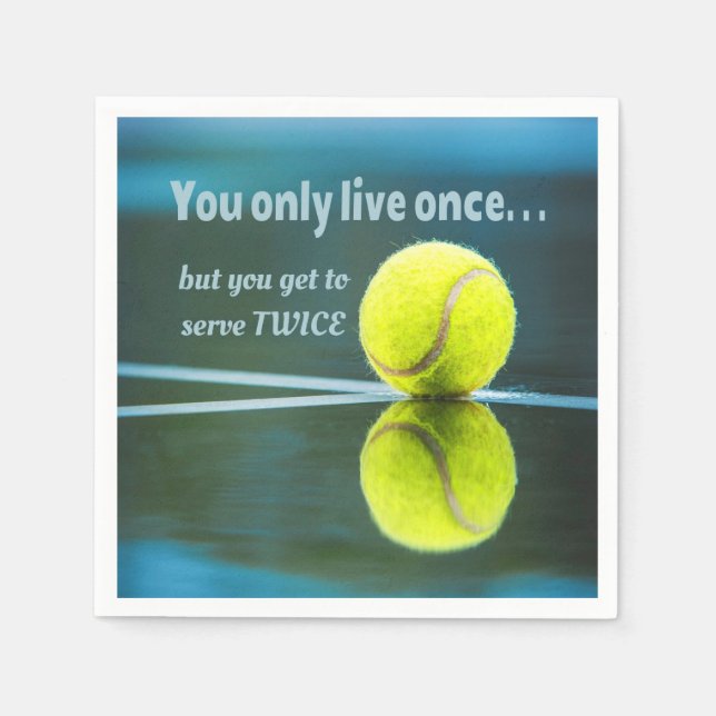 Tennis live einmal zweimal, Tennis Ball, Court Serviette (Vorderseite)
