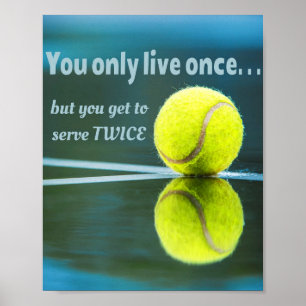 Tennis live zweimal, Tennis Ball, Court Poster