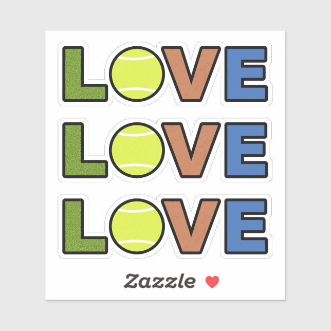 Tennis Love Stickers Aufkleber (Blatt)