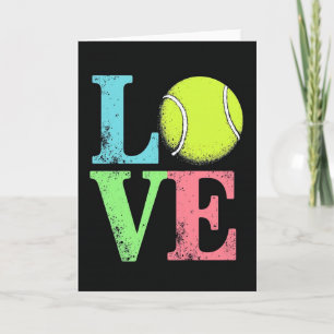 Tennis Love Vintage Karte
