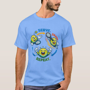 Tennis lustige Zitate dienen Smash Wiederholung T-Shirt