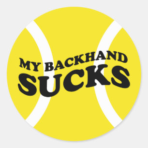 Tennis Lustiger Aufkleber - mit humorvollem Slogan