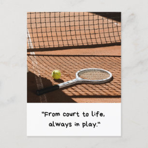 Tennis-lustiges Sprichwort Quotes Slogan für Spiel Postkarte