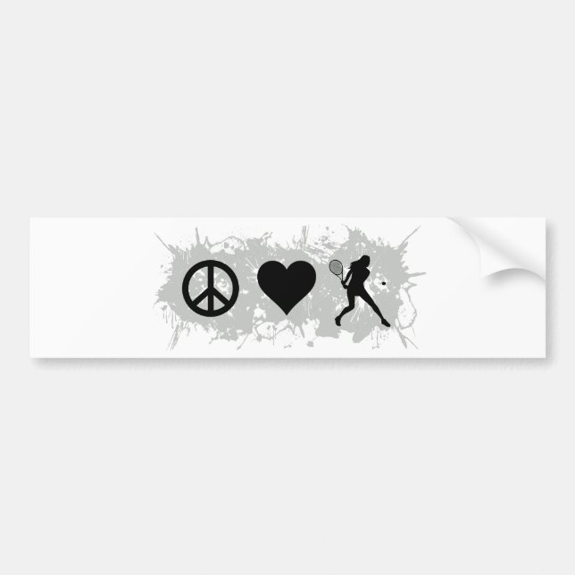 Tennis-Mädchen 3 Autoaufkleber (Vorne)