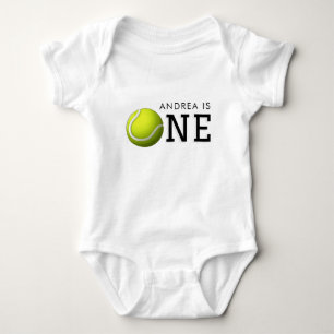 Tennis Mädchen oder Junge 1. Geburtstag Ein Person Baby Strampler