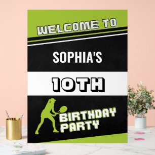 Tennis Mädchen Spieler Geburtstag  Acrylschild