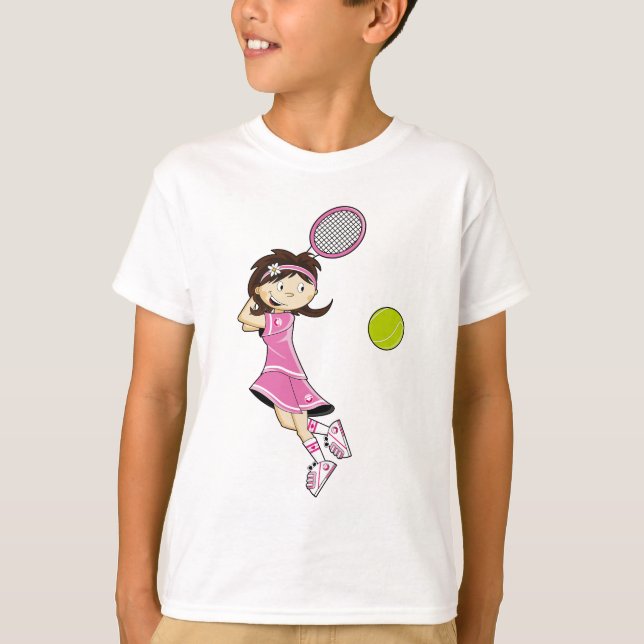 Tennis-Mädchen-T - Shirt (Vorderseite)
