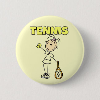 TENNIS Mädchen-T-Shirts und Geschenke Button