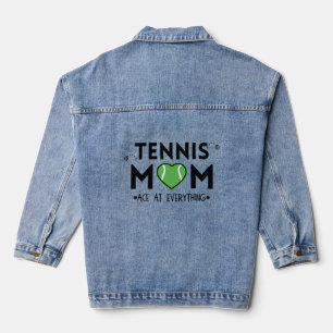Tennis Mama: Ace at Everything - Heart Tennis Ball Jeansjacke