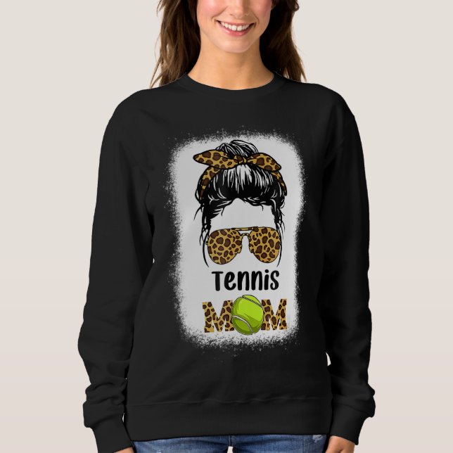 Tennis Mama Mama Leopard Cheetah Print Sweatshirt (Vorderseite)