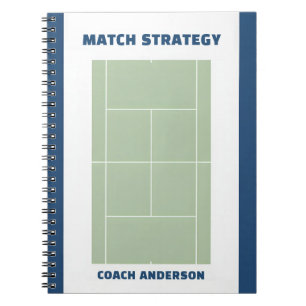 Tennis-Match-Planung und -Strategie Benutzerdefini Notizblock