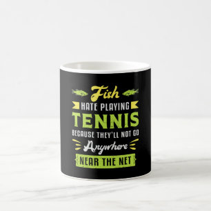 Tennis Match Player Racket Court Sportliches Sonne Kaffeetasse