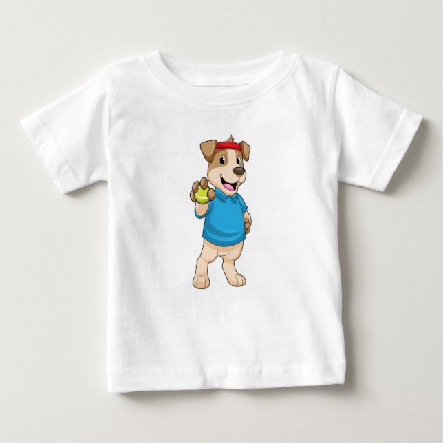 Tennis mit Tennisball spielen Baby T-shirt (Vorderseite)