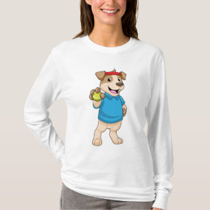Tennis mit Tennisball spielen T-Shirt