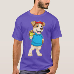Tennis mit Tennisball spielen T-Shirt