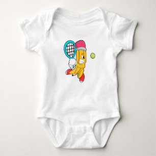 Tennis mit Tennisschläger Baby Strampler