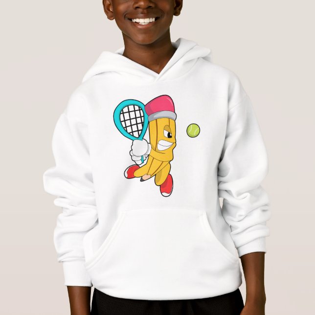 Tennis mit Tennisschläger Hoodie (Vorderseite)