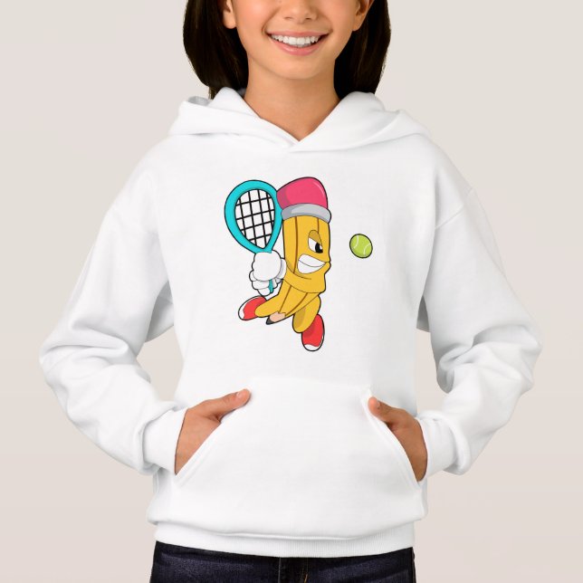 Tennis mit Tennisschläger Hoodie (Vorderseite)